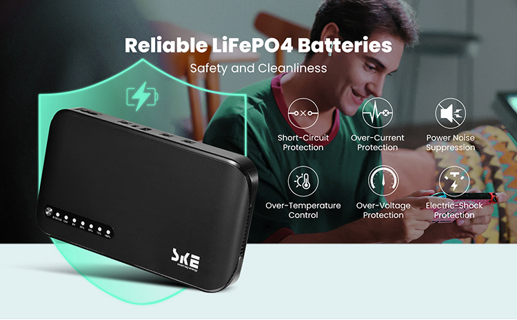 Джерело безперебійного живлення SKE POE-830P-LFP Mini UPS — фото 3