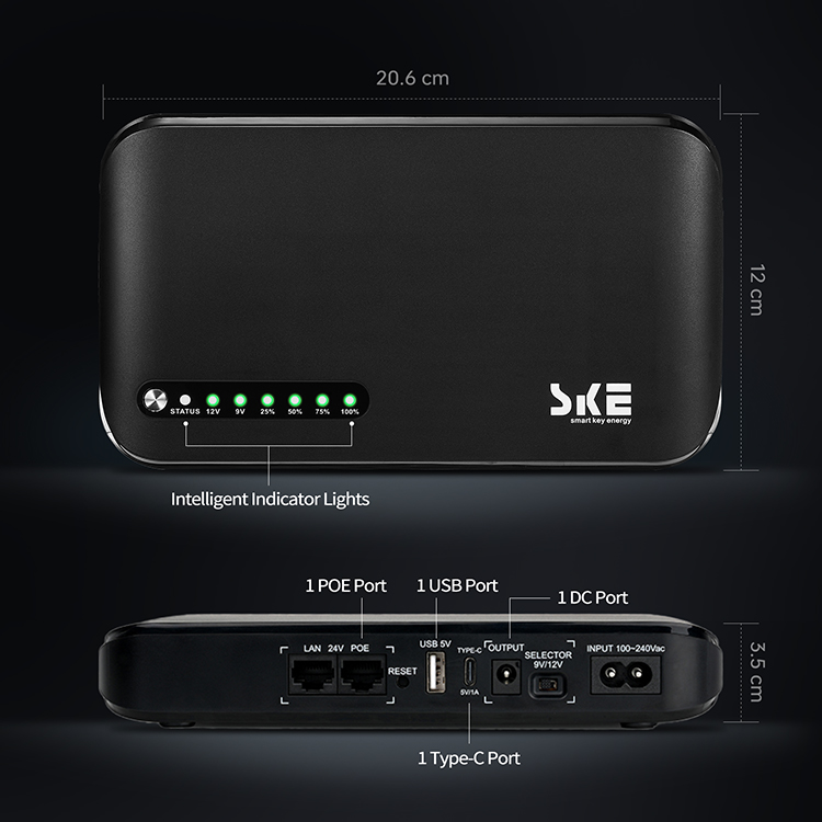 Джерело безперебійного живлення SKE POE-830P-LFP Mini UPS — фото 6